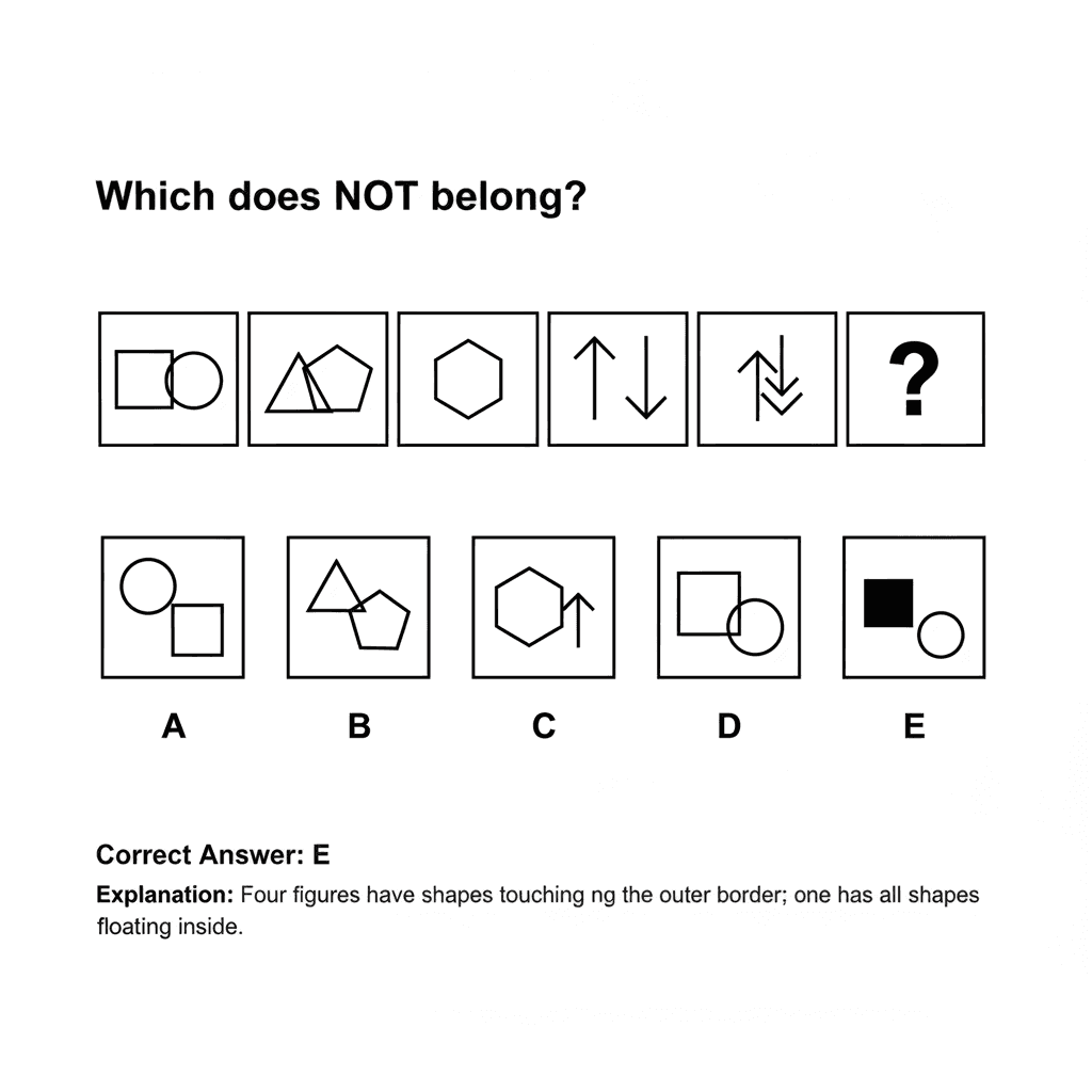PI Cognitive verbal reasoning analogy question example with antonym and synonym choices