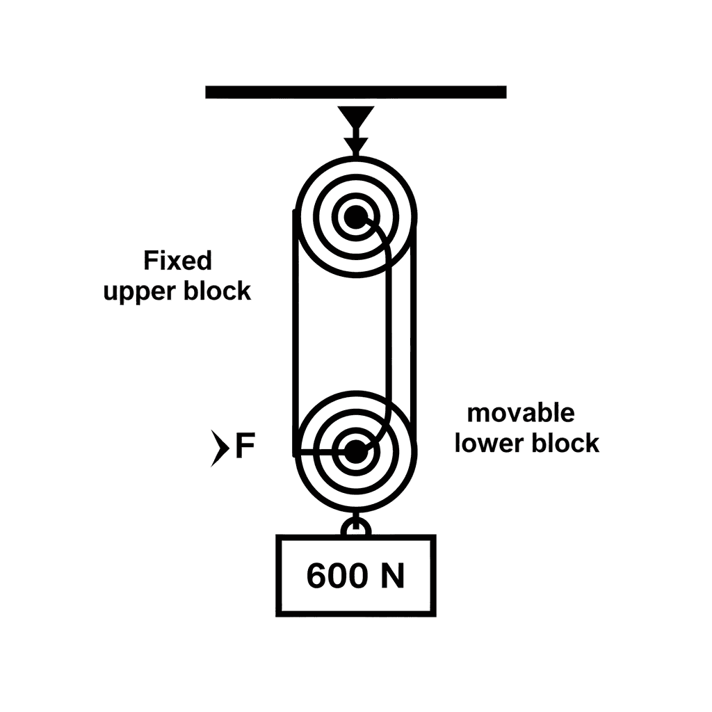 Wiesen mechanical aptitude practice question example showing a gear train with multiple meshed gears for rotation direction and speed analysis
