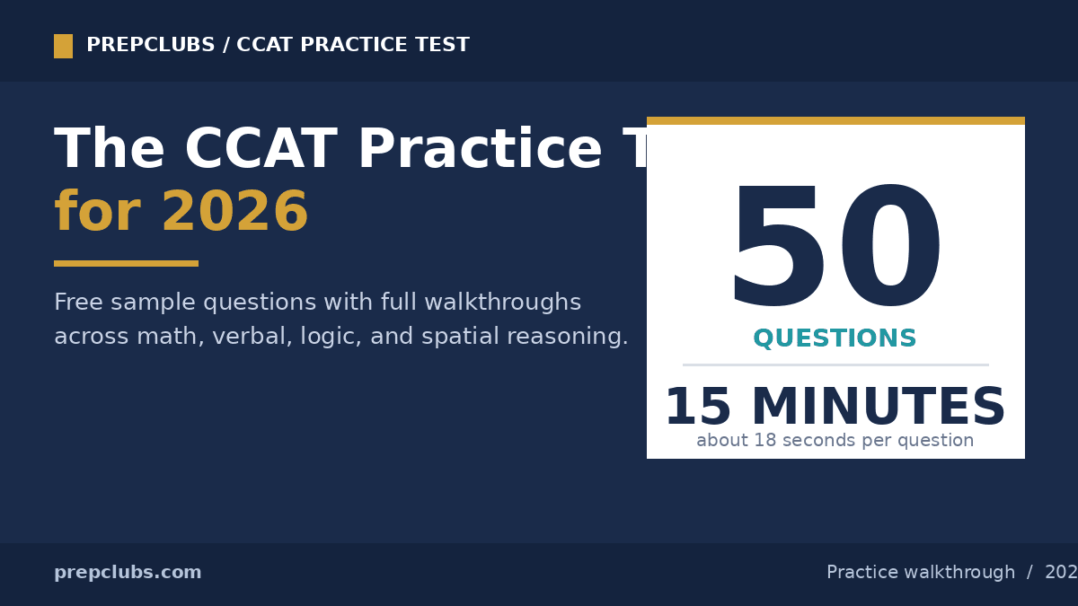 CCAT Übungstest 2026: Kostenlose Beispielfragen mit Erklärungen
