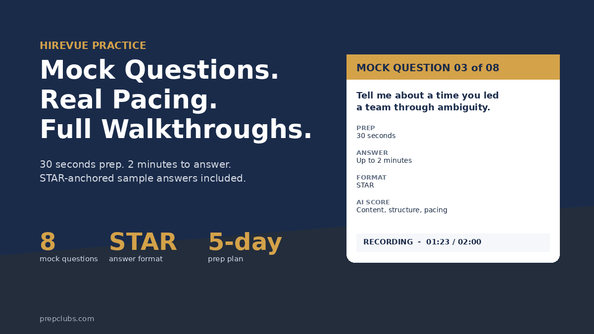 HireVue Practice: Free Mock Questions and Walkthroughs