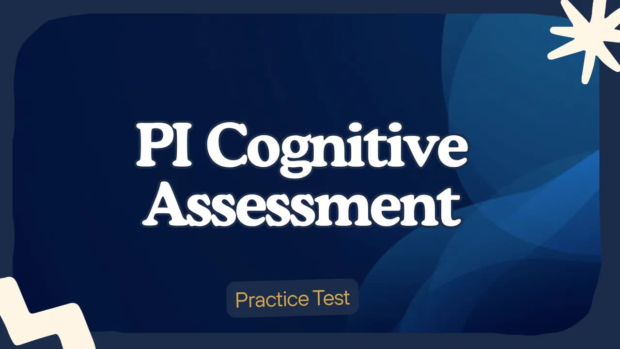 PI Cognitive Assessment Übungstest: Kostenlose Anleitung