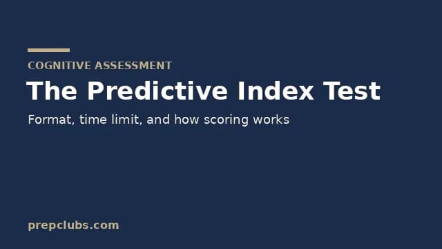 Test Predictive Index: format, limit czasu, przykladowe pytania