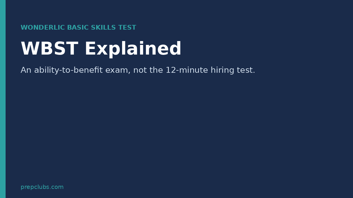 Wonderlic Basic Skills Test (WBST) erklaert