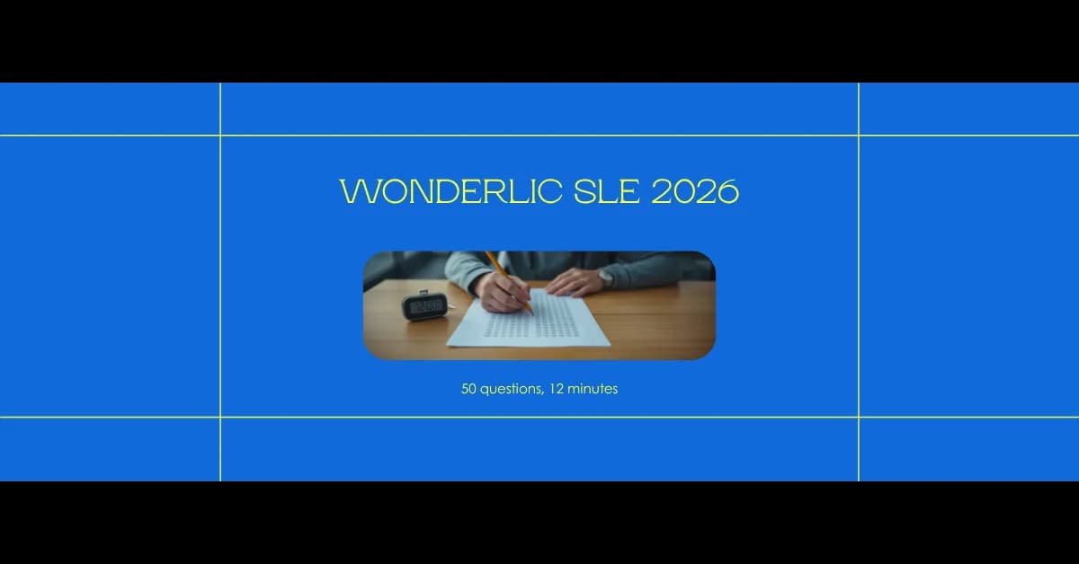 Wonderlic SLE (Scholastic Level Exam): Formato, Puntuacion y Practica