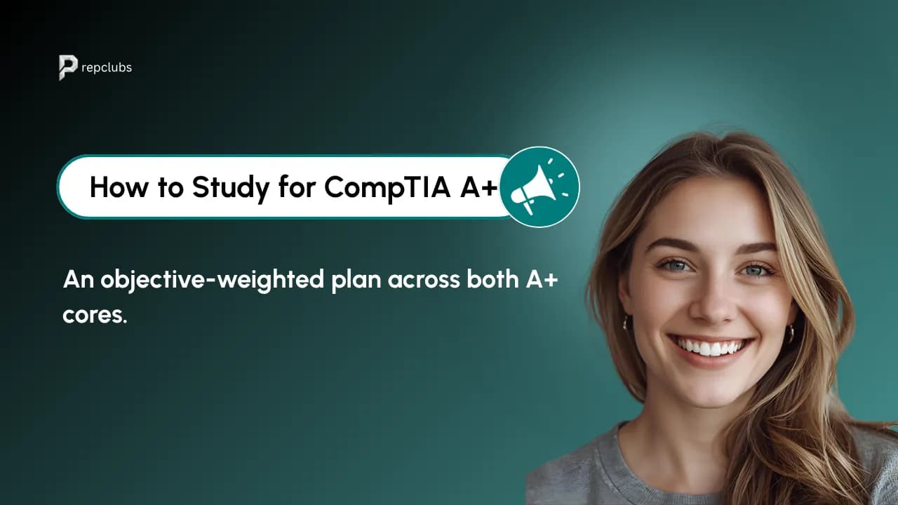 How to Study for CompTIA A+ Across Both Cores (Objective-Weighted Plan)